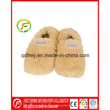 Fluffy Winter Gift of Microwaveable Heated Slipper for Foot Warmer